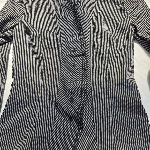 Women's Mexx Button Down Striped Dress Shirt - Picture 7 of 9